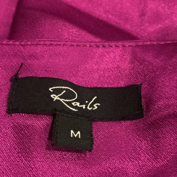 NWOT Rails Kaleen Ruched Funnel Neck Top Size Medium - Picture 10 of 12